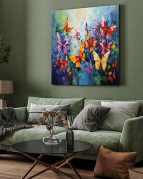 999store  Butterfly Garden Canvas Wrapped Painting-picture-24