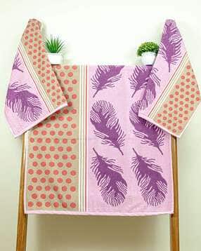 Pure Cotton Picasso Bath Towel Set of 3-image-36