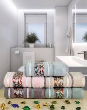 Cotton Oriental Set of 5 Hand Towel