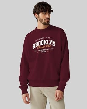 i sense Men Typographic Print Sweatshirt with Crew Neck-picture-46