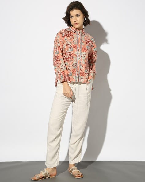 Svrnaa by AZORTE Floral Print Relaxed Fit Shirt