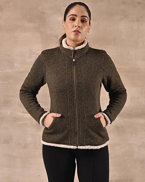 Woolen Jacket Flipkart Ladies Jackets Buy Olive Jackets Coats For - Main Image