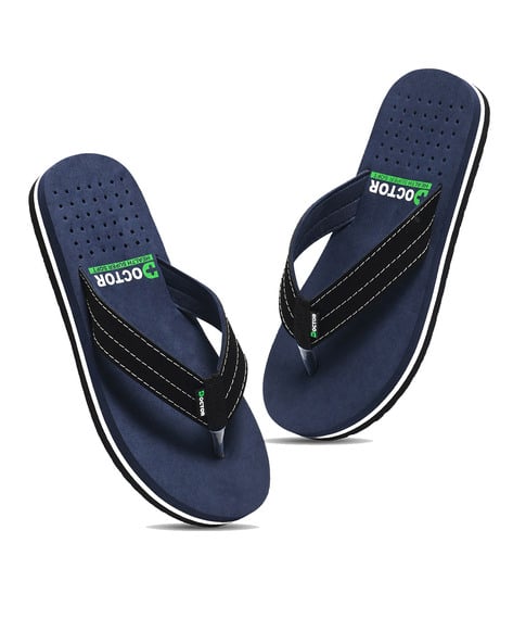 Buy Navy Flip Flop Slippers for Men by DOCTOR HEALTH SUPER SOFT