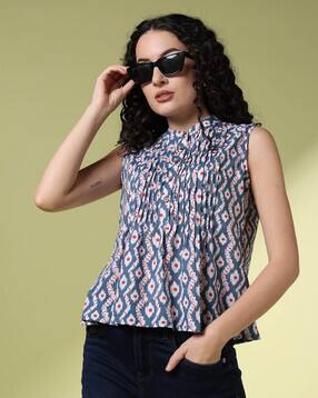 acai Women Geometric Print Relaxed Fit Top-picture-48