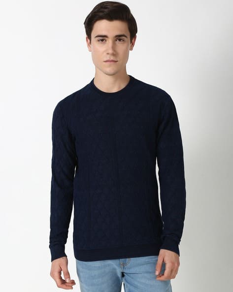 PETER ENGLAND Men Regular Fit Crew Neck Sweater