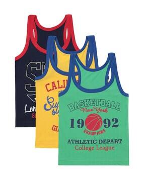 bodycare Pack of 3 Boys Graphic Print Vest-picture-5