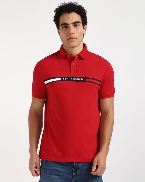 TOMMY HILFIGER Men Chest Insert Regular Fit Polo T-Shirt