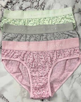Women Pack of 3 Printed Briefs with Elasticated Waistband-image-49
