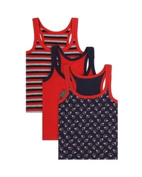 bodycare Pack of 3 Boys Graphic Print Vest-picture-14