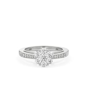 Women White Gold Caroline Lab Grown Diamond Ring-image-47