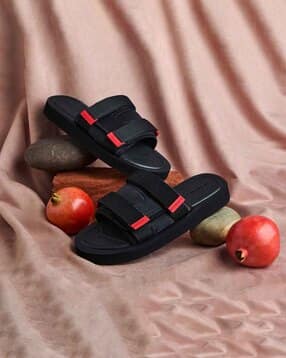 Men Dual Velcro Strap Slip-On Sliders-image-4