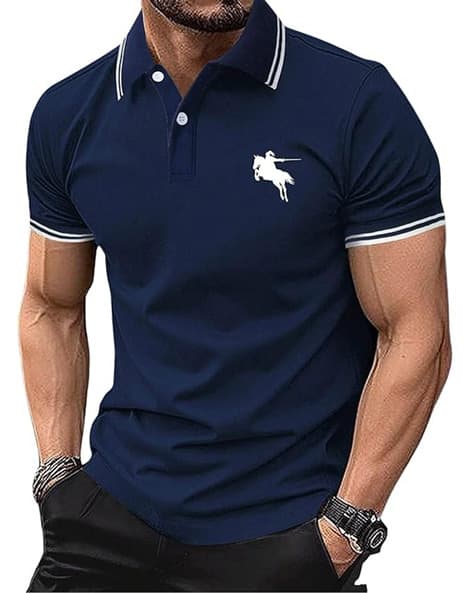 Buy Navy Tshirts for Men by Jankit Designer Online