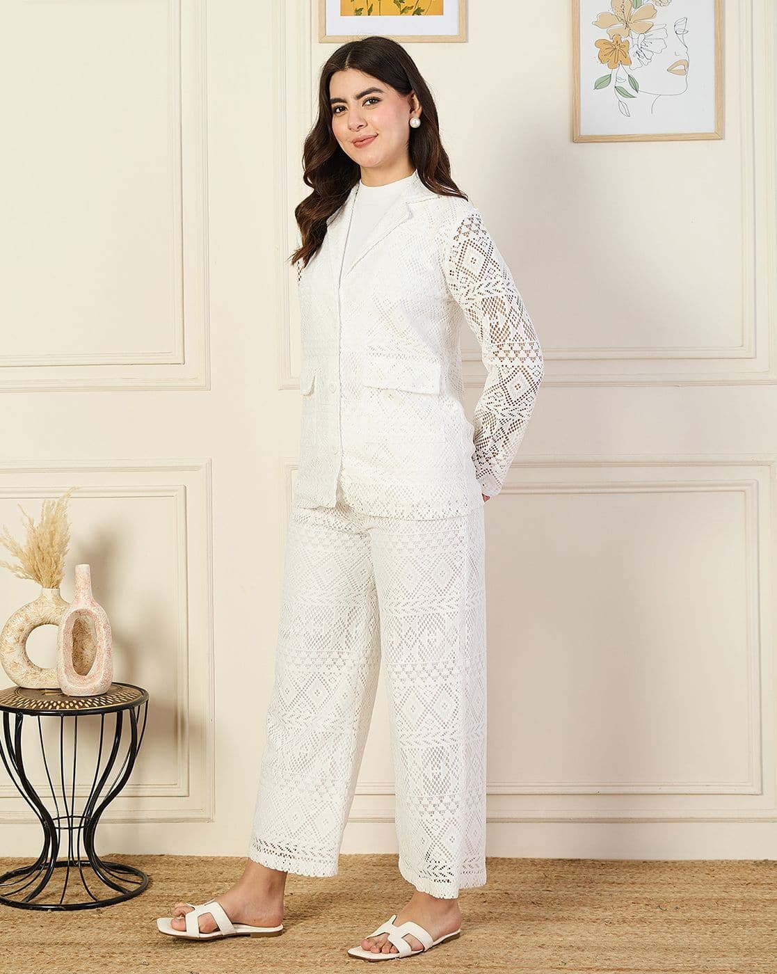 Buy Rue Collection Women Lace Top & Pants Co-Ord Set Online | Ajio.com Buy Rue Collection Women Lace Top & Pants Co-Ord Set Online | Ajio.com