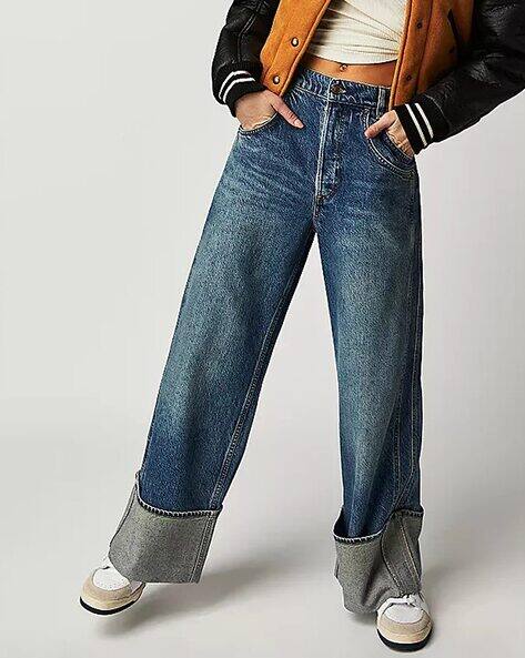 Lulu & Sky Women Washed Straight Jeans