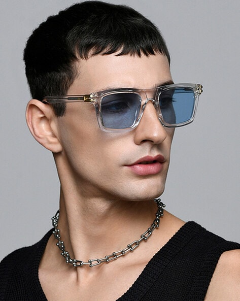 LK S17439 Men UV-Protected Rectangular Sunglasses