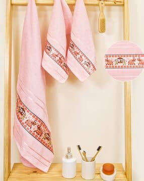 Pack of 3 Embroidered Bath Towels-image-14