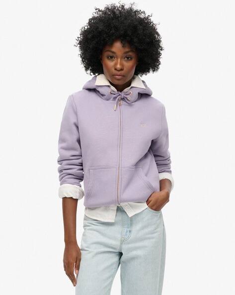 Superdry Felpa Con Cerniera Integrale E Fodera In Borg – Manica Lunga – Taglia M – Comfort E Caldo