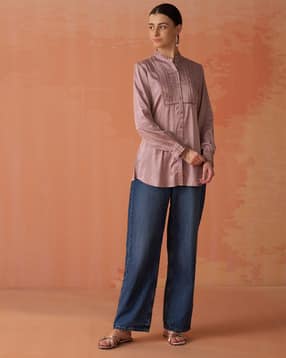 lakshita Women Relaxed Fit Shirt with Ruffled Detail-picture-52