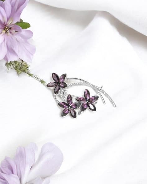 MAHI Crystal Studded Brooch