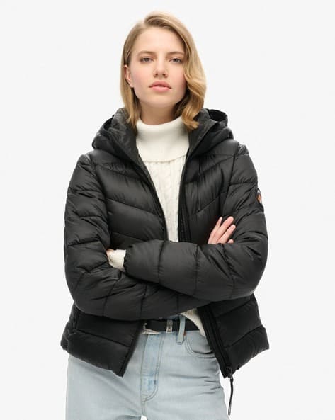 Hooded Fuji Quilted Padded Jacket