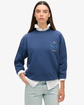 superdry Luxe Metallic Logo Loose Sweatshirt-picture-30
