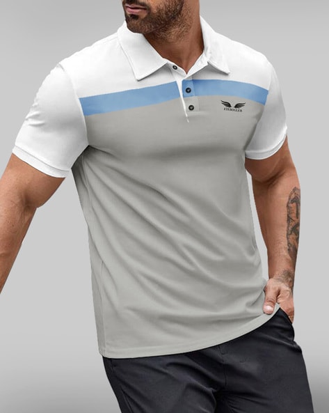 Men Graphic Regular Fit Polo T-shirt