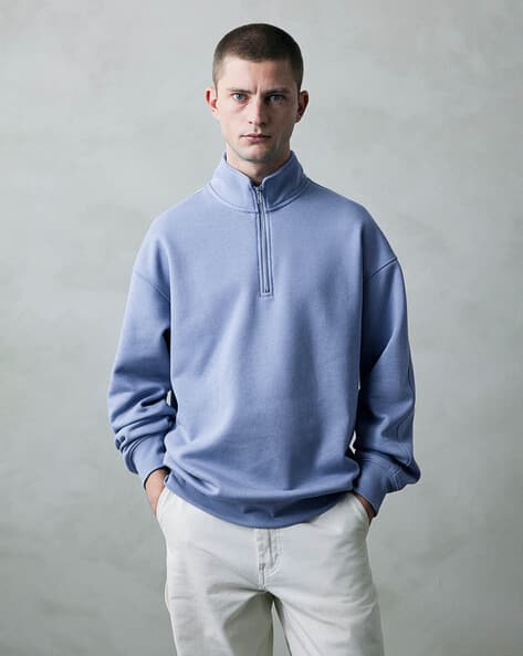 Ajio Blue Sweatshirt H&m Buy Blue Sweatshirt Hoodies For Men