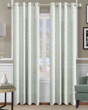 Set of 2 Leaf Print Window Curtians