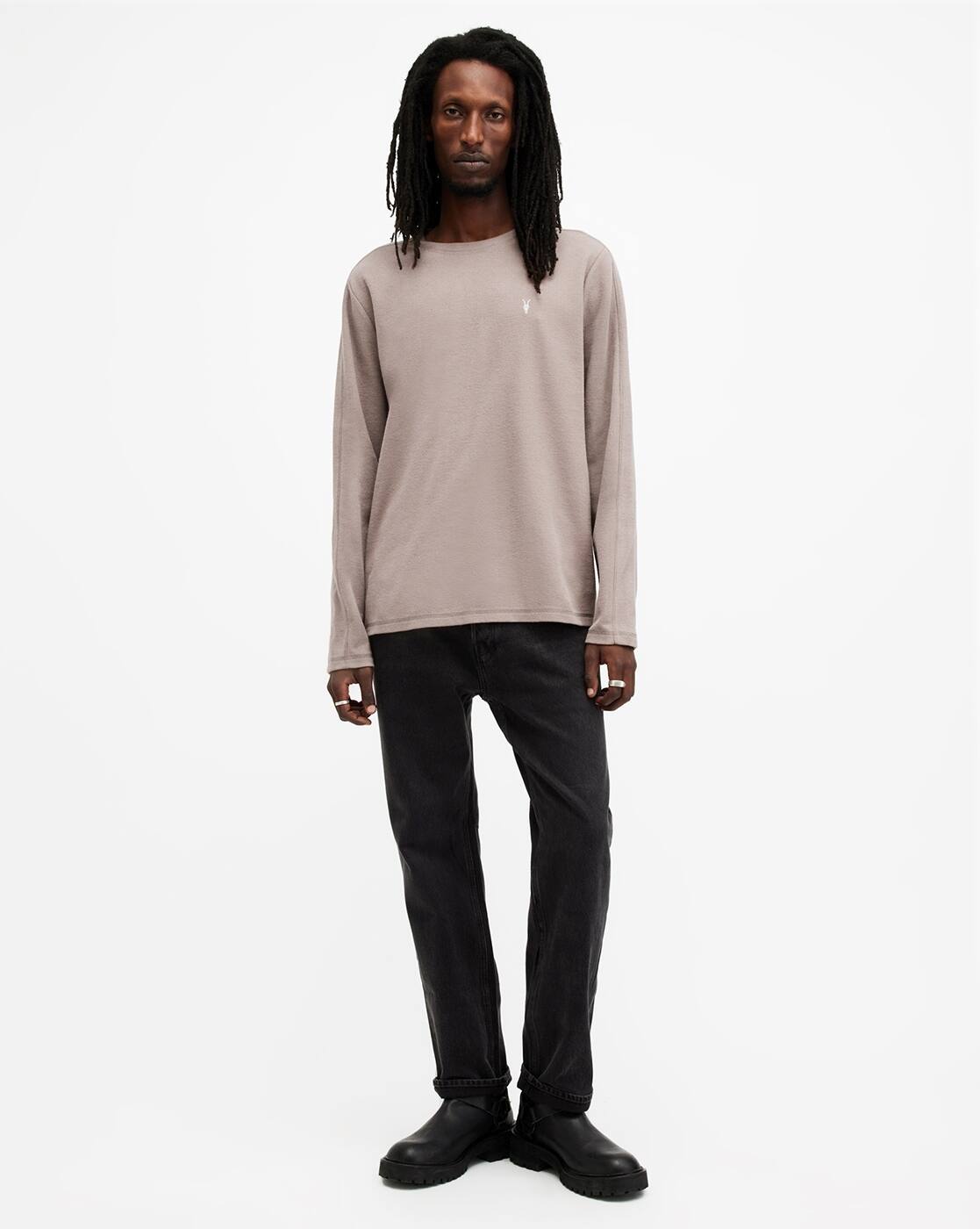 Dry Bones“THUNDERBIRD”Rayon Long Shirts Dry Bones/“THUNDERBIRD”Rayon Long Sleeve Shirts(GRAY) - ◇Harajuku