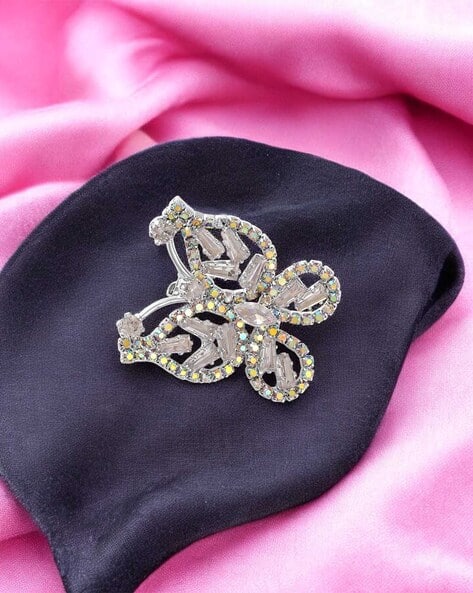 MAHI Studded Crystals Wedding Brooch