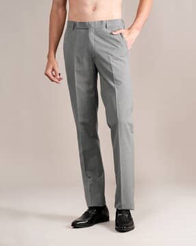 cantabil Men Self-design Straight Fit Trousers-picture-39