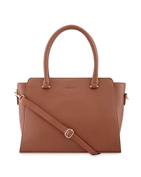 FASTRACK Women Structured Tan Satchel Bag Fits Upto 11" iPad
