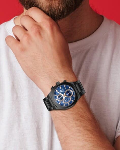 Beverly Hills Polo Club BP3695Y.691 Men Chronograph Watch with Metallic Strap
