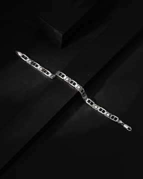 Men Sterling Silver Primera Bracelet