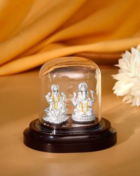 Sterling Silver Lakshmi & Ganesh Idol