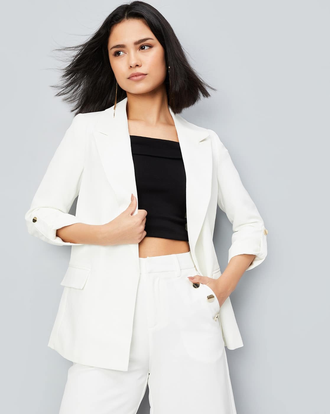 Buy WHITE Blazers Waistcoats for Women by MAX Online