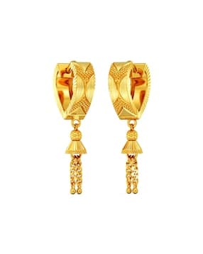 joyalukkas Women Yellow Gold Hoop Earrings-picture-13