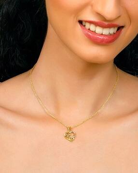 giva Women Sterling Silver Gold-Plated Love You Mama Pendant with Chain-picture-33