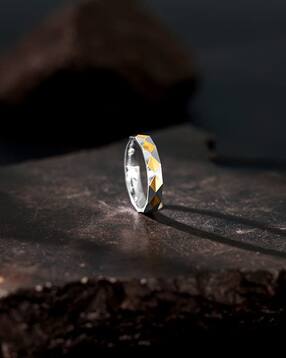 giva Men Sterling Silver Gold-Plated Ring-picture-17