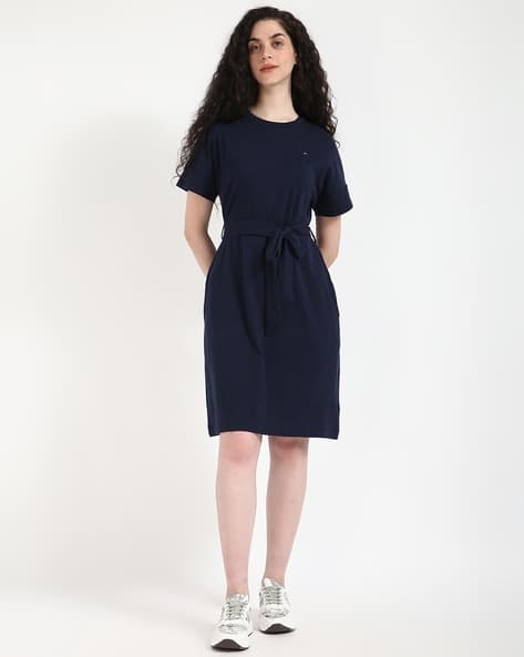 TOMMY HILFIGER Cotton Interlock Short Dress