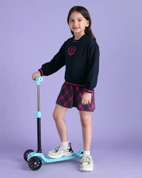 u.s. polo assn. Girls Checked Hooded T-Shirt Dress-picture-32