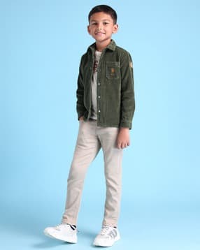 u.s. polo assn. Boys Regular Fit Cotton Shirt with Patch Pocket-picture-42