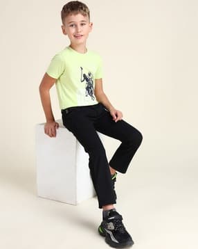 u.s. polo assn. Boys Regular Fit Flat-Front Cotton Trousers-picture-10