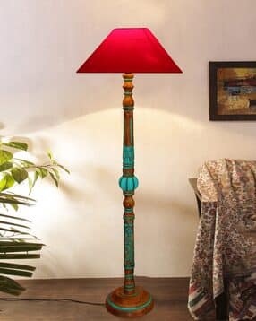  Mid Century Modern Hand Turned Floor Lamp -image-44