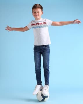 u.s. polo assn. Boys Lightly Washed Skinny Fit Cotton Jeans-picture-11