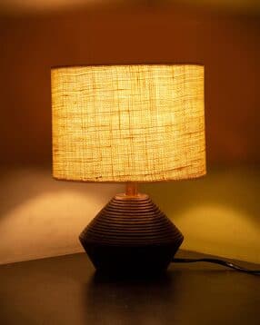 devansh Jute Shade Table Lamp with Wooden Base -picture-29