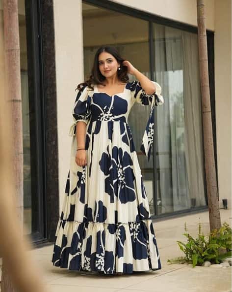 Buy Blue Dresses Gowns for Women by ALGAARI Online