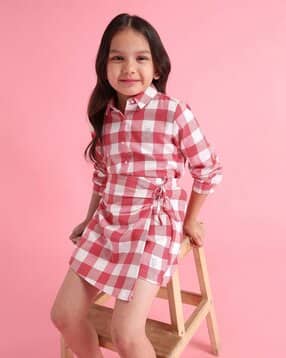 u.s. polo assn. Girls Checked Skorts with Waist Tie-Up-picture-30
