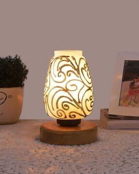 devansh Mosaic Glass Table Lamp with Wood Base-picture-44