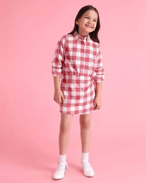 u.s. polo assn. Girls Checked Regular Fit Top-picture-49